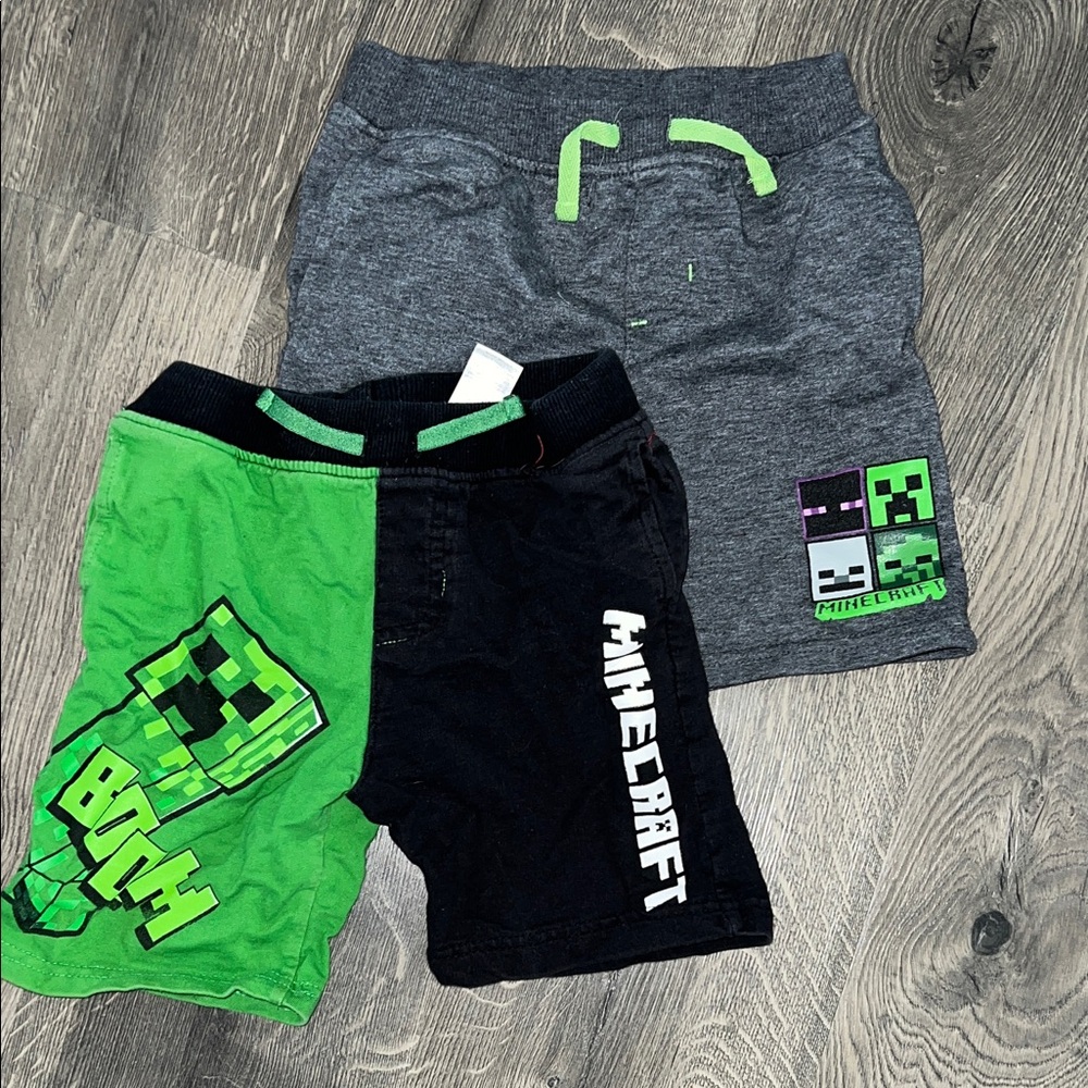 Minecraft Kids Shorts Set - Green and Gray